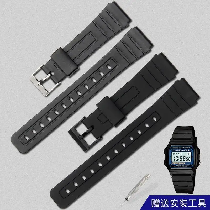 Cinturino Per Orologio Casio In Gomma Resina Per Casio F-84 F-91W F-94 F-105 Mrw-200H W-752 W-S210H W-800H W-735H Cinturino Per Orologio Elettronico