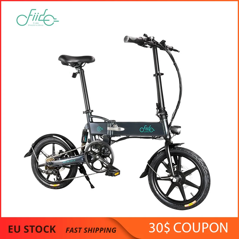 Pl Stock Fiido D2S Pieghevole Ciclomotore Bici Elettrica Cambio Versione City Bike Commuter Bike Pneumatici Da 16 Pollici 250W Motore Max 25 Km/H