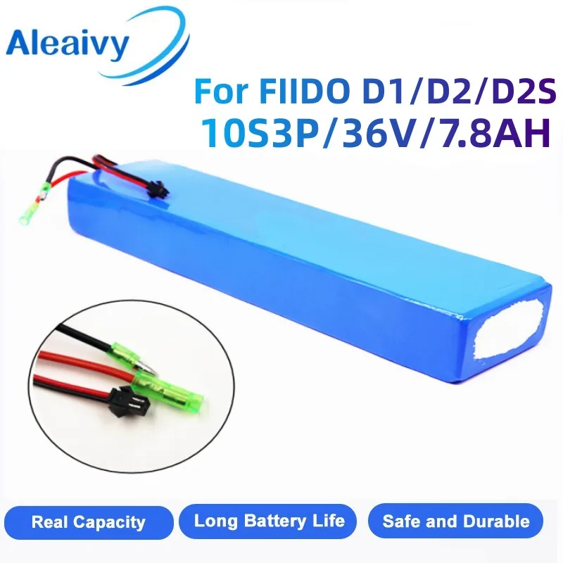 Batteria Aleedera 36V 10 S3P 7.8Ah 10Ah Batteria Agli Ioni Di Litio Per Fiido D1/D2/D2S Ciclomotore Elettrico Pieghevole City Bike