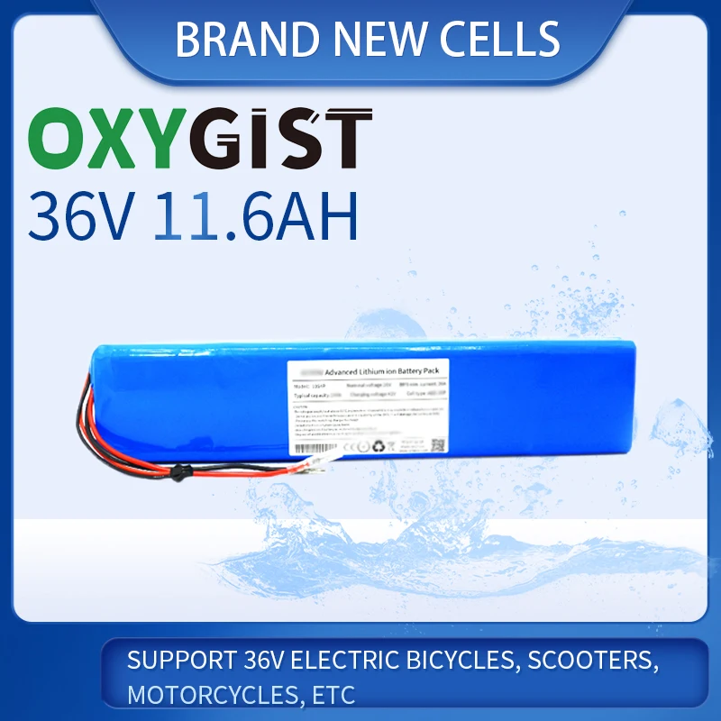 Oxygist 11.6Ah 36V 10 S4P Batteria Ricaricabile Agli Ioni Di Litio Ad Alta Potenza Per Fiido Ebike Bicycle Scooter Motor Con 25A Bms