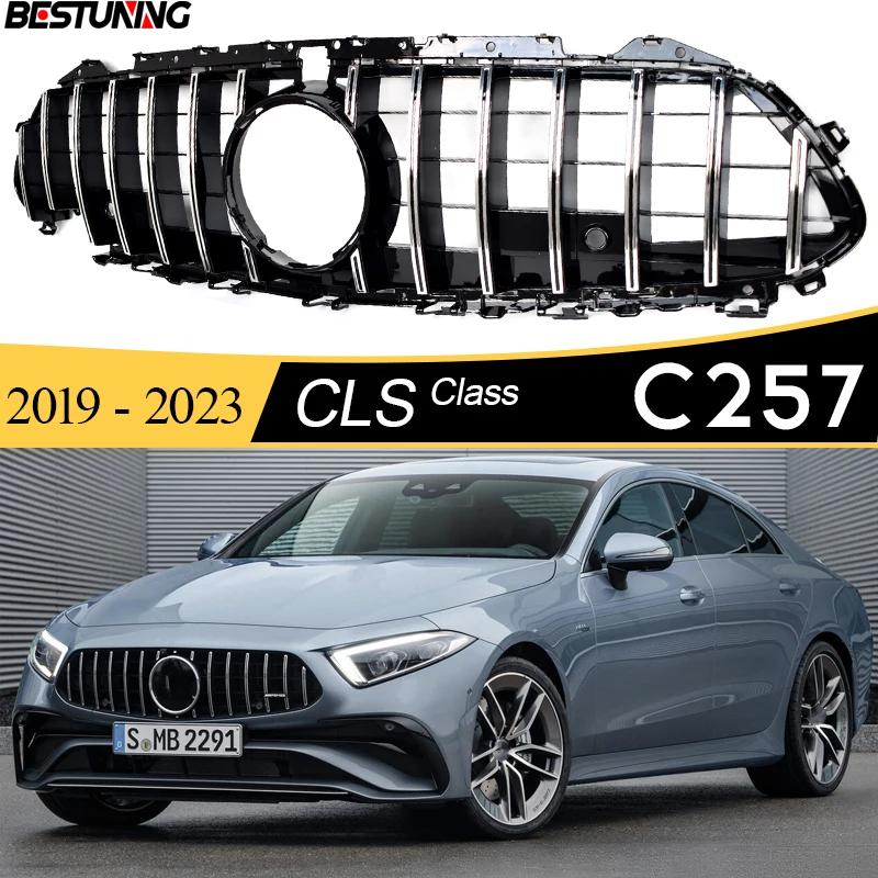 Griglia Del Cofano Di Ricambio Anteriore Stile Panamericana Gt Per Mercedes Classe Cls 2018 - 2023 Coupe A 4 Porte C257 W257 Cls 350 Cls 53 Amg