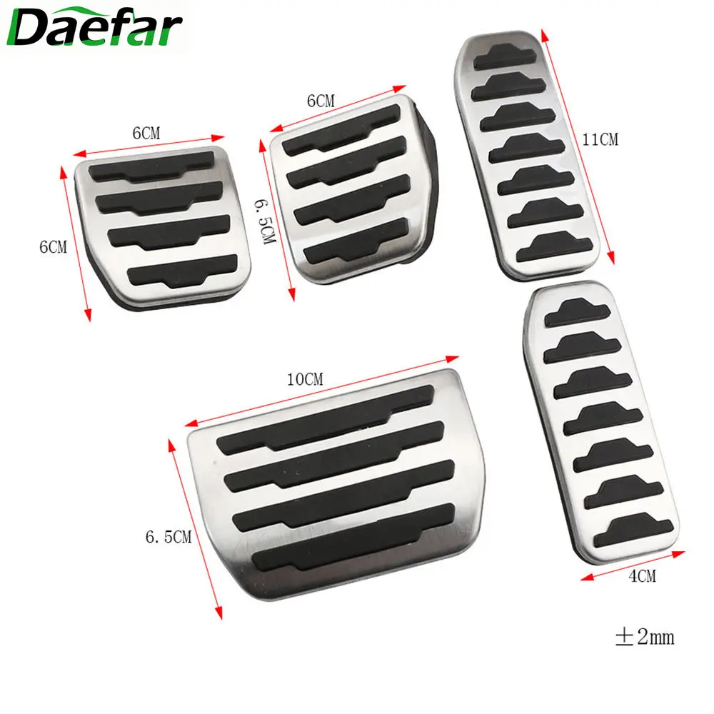 Daefar Auto Car Fuel Gas Pedal Brake Accelerator Cover Fit For Land Rover Discovery Sport Range Rover Evoque Jaguar Xe Xf F-Pace