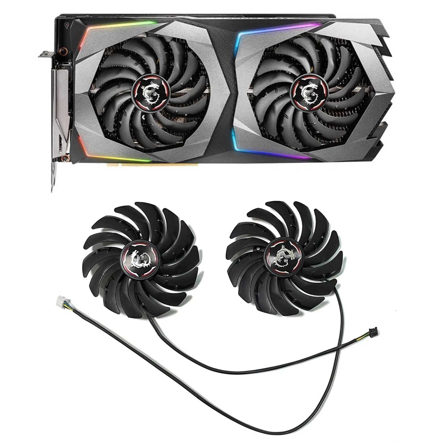 2 Pezzi 95Mm Originale 0.0.40A Per Msi Geforce Rtx 2070 Gaming 8G Rtx 2070 Gaming Gp Cooler