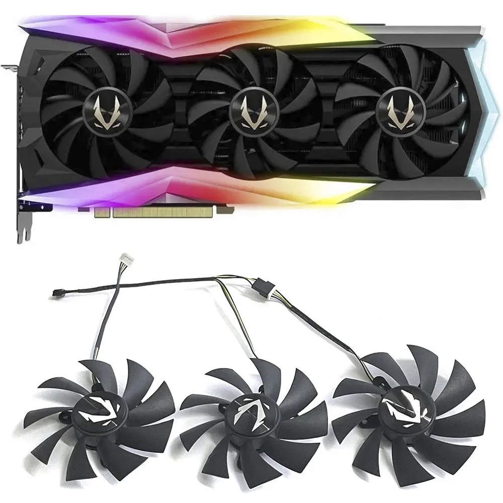 3Fan Nuovo Ga92S2H 4Pin Rtx 2080 Ti Amp Extreme Gpu Fan Per Zotac Gaming Geforce Rtx 2080 Ti Amp Extreme Core Graphics Ventola Di Raffreddamento