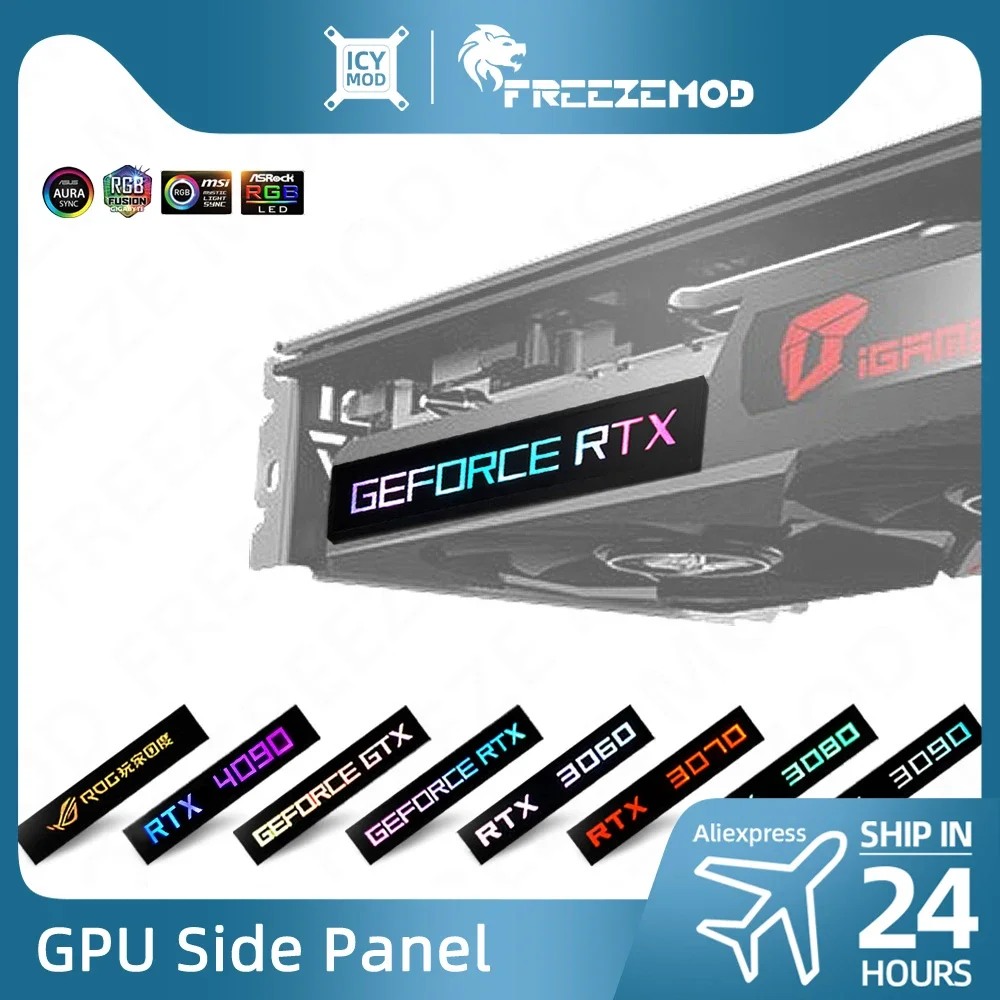 Freezemod Gpu Pannello Laterale Rtx3090 Gtx Rog Pc Decorazione Piastra Scheda Video Faith Lamp Water Cooler Aura Sync Raffreddamento A Liquido Argb