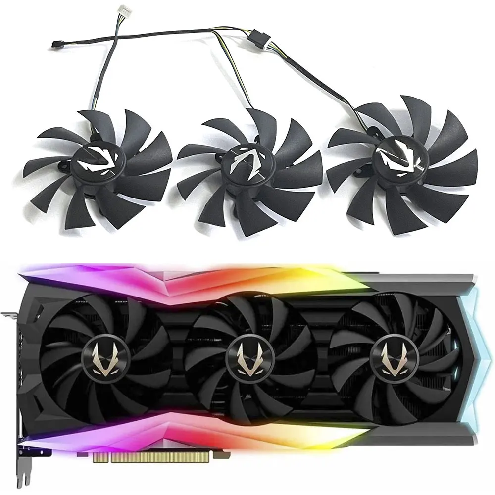 3Fan Nuovo 87Mm 4Pin Rtx 2080 Ti Amp Extreme Gpu Fan Per Zotac Gaming Geforce Rtx 2080 Ti Amp Ventola Di Raffreddamento Della Scheda Grafica Estrema