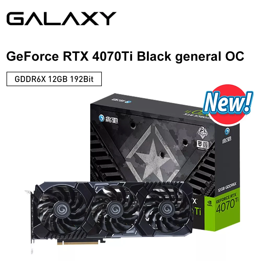 Galaxy New Rtx 4070Ti Black Oc Scheda Grafica 12Gb Gddr6X 192Bit Rtx 4070Ti 12Vhpwr 2310Mhz Gaming Gpu Schede Video Placa De Video