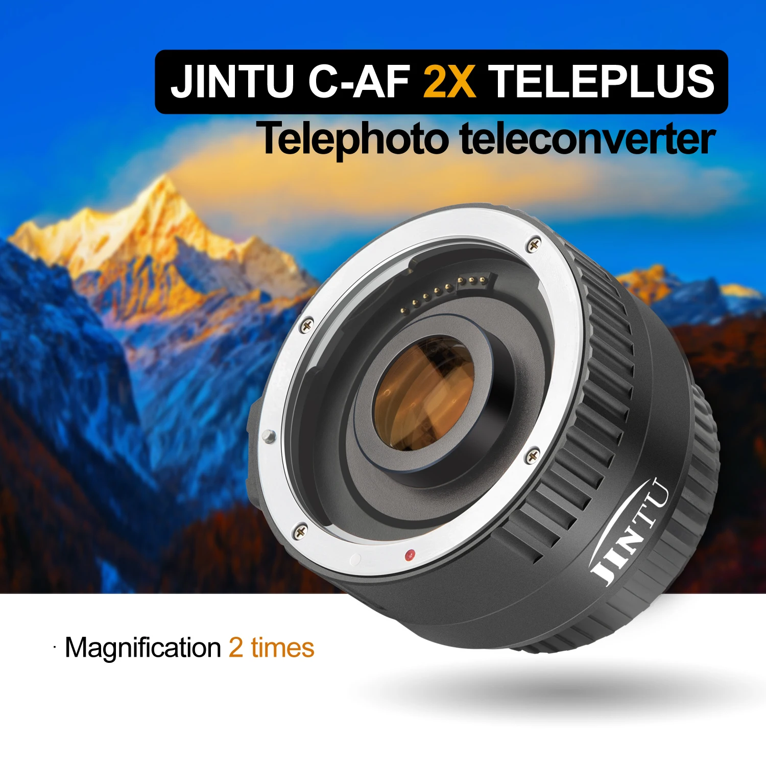 Jintu Af & Mf 2X Ingrandimento Teleplus Teleconverter Extender Per Canon 1100D 1200D 1300D 450D 550D 650D 750D 800D Slr Camera