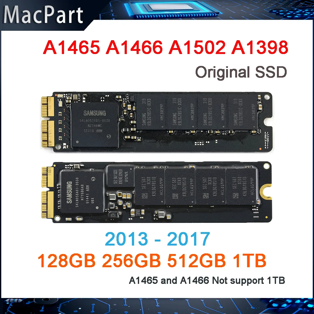 Originale Usato 128Gb 256Gb 512Gb 1Tb Ssd Unità A Stato Solido Per Macbook Air A1465 A1466 Macbook Pro A1398 A1502 2013 2015 2017