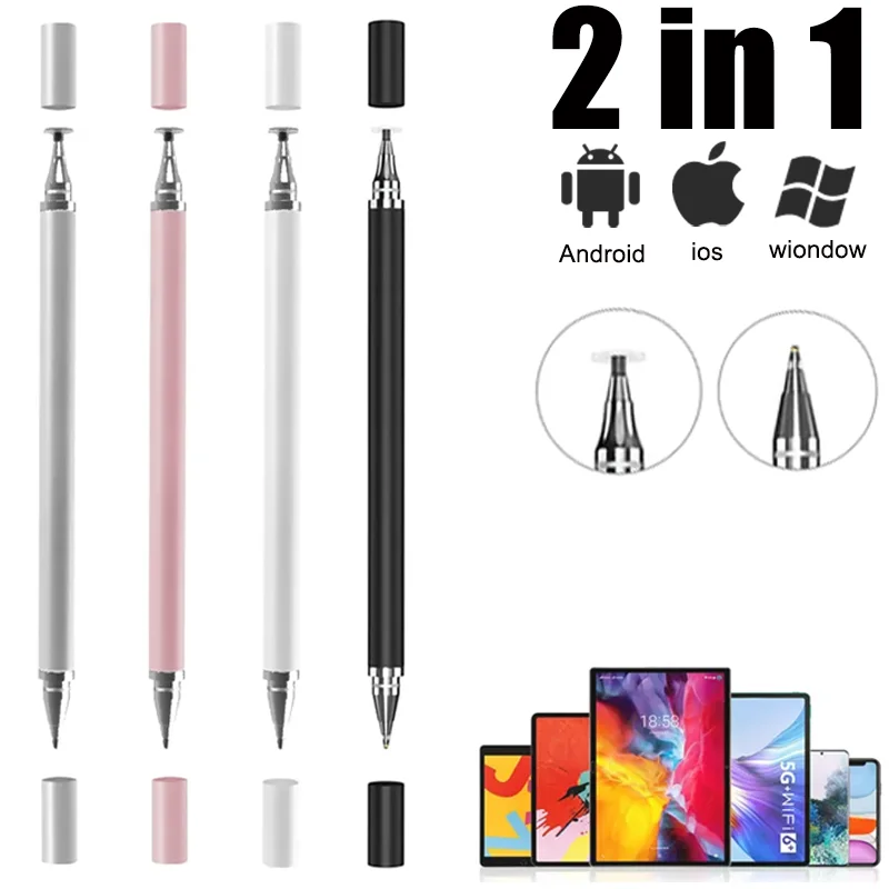 2 In 1 1 Penna Stilo Universale Per Tablet Mobile Ios Android Ipad Iphone Iphone Accessori Tablet Schermo Capacitivo Touch Pen
