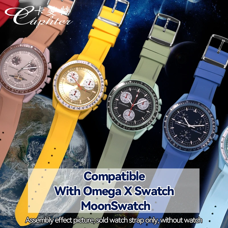 Cinturino Di Ricambio Per Cinturino In Silicone Per Omega X Swatch Speedmaster Moonswatch Uomo Donna Bracciale Impermeabile Morbido...
