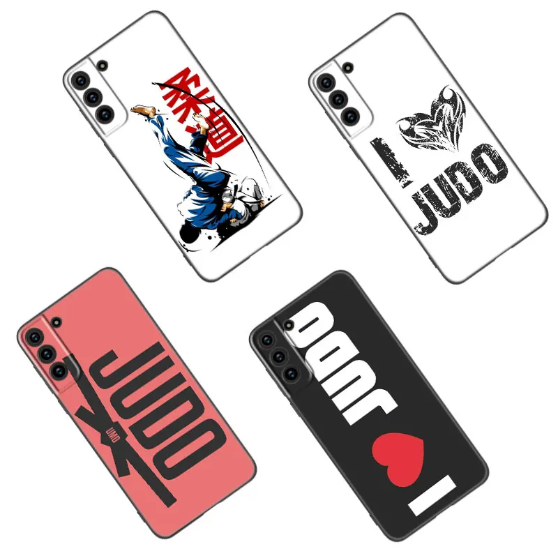 Judo I Love Judo Custodia Per Telefono Per Samsung Galaxy S23 S22 S21 S20 Ultra Fe S10E S10 Lite S9 S8 Plus S7 S6 Edge Soft Tpu Cover Nera