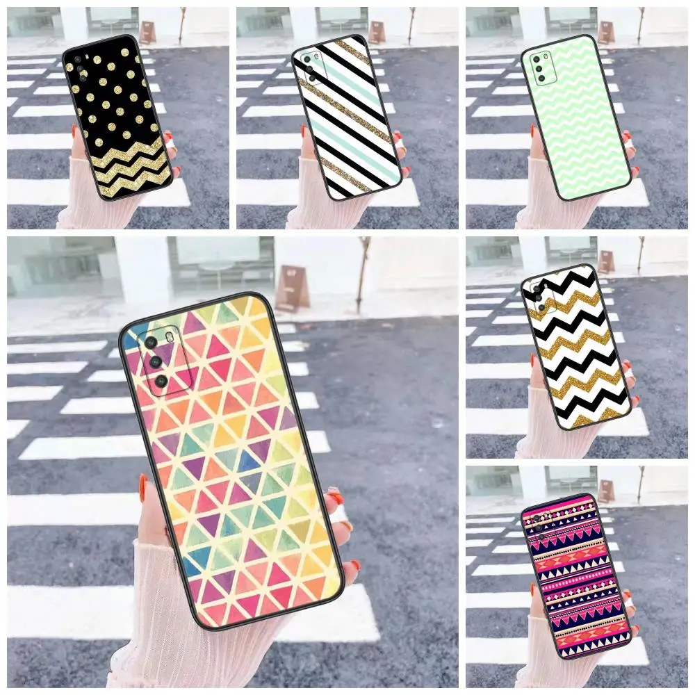 Per Galaxy S30 S21 S20 Fe S10 S10E S9 S8 S7 S6 Edge Lite Plus Ultra Hipster Seacoam Glitter Chevron Custodia Popolare Più Dettagliata