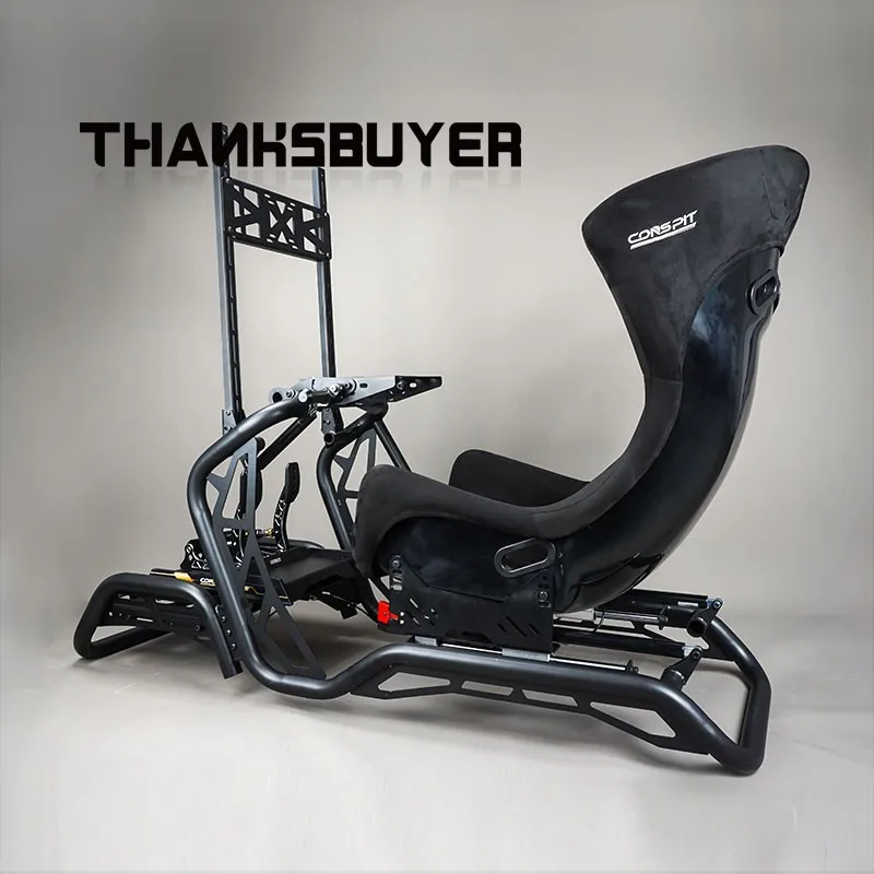 Conspit Gt-Pro Racing Simulator Cockpit Sim Racing Seat Nero/Rosso Per Simmagic Thrustmaster Moza Logitech