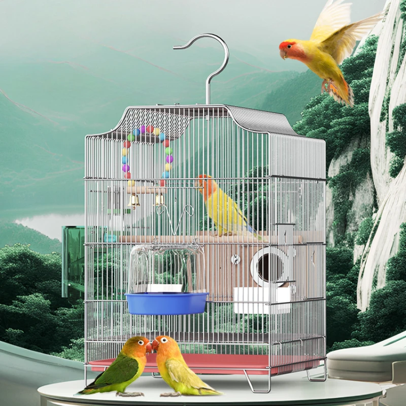 All'Aperto Budgie Parrot Bird Cage Decorazione Del Giardino Canari Bird Cage Accessori Per Piccioni Gabbia Per Uccelli Mobili Yn50Bc