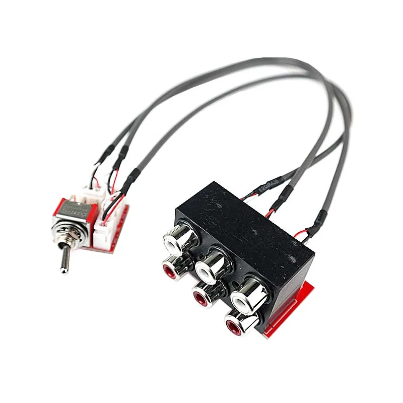 Dlhifi Two Ways Dual Channel Stereo Rca 1 In 2 Out  Or 1 Out 2 In Av Audio  Signal Source Select Switching Board + Cable