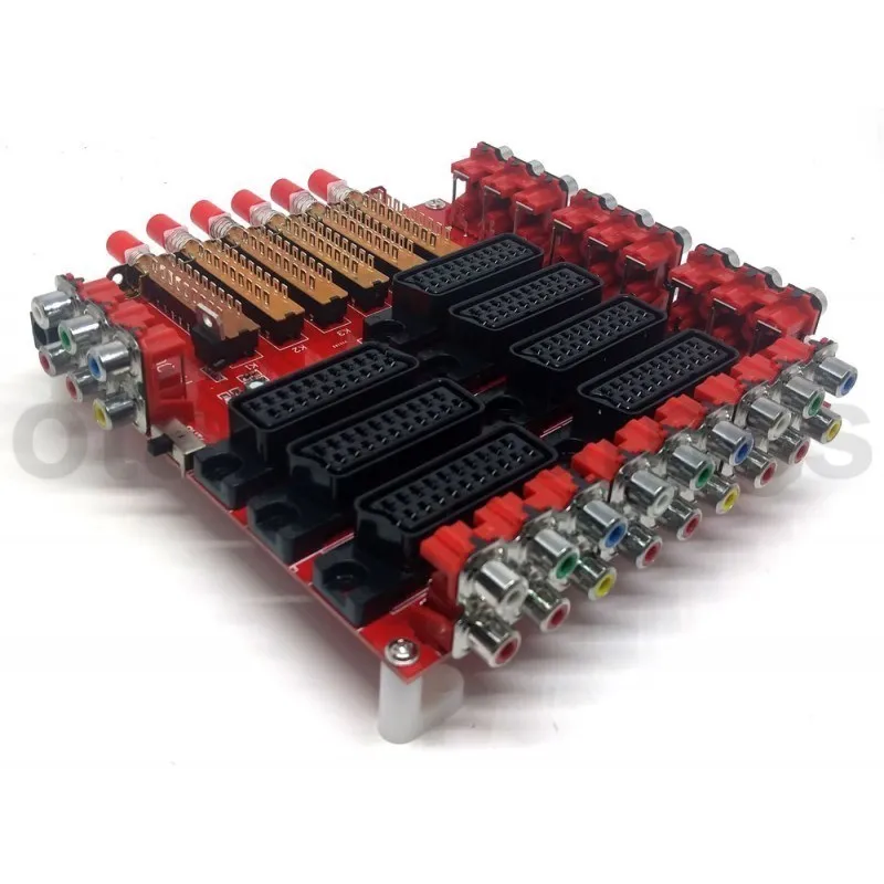 6 In 2 Out Port Rgb Scart/Rca/Component Switch 6 Way Scart (Eur) Convertitore Video Switcher In Ed Out