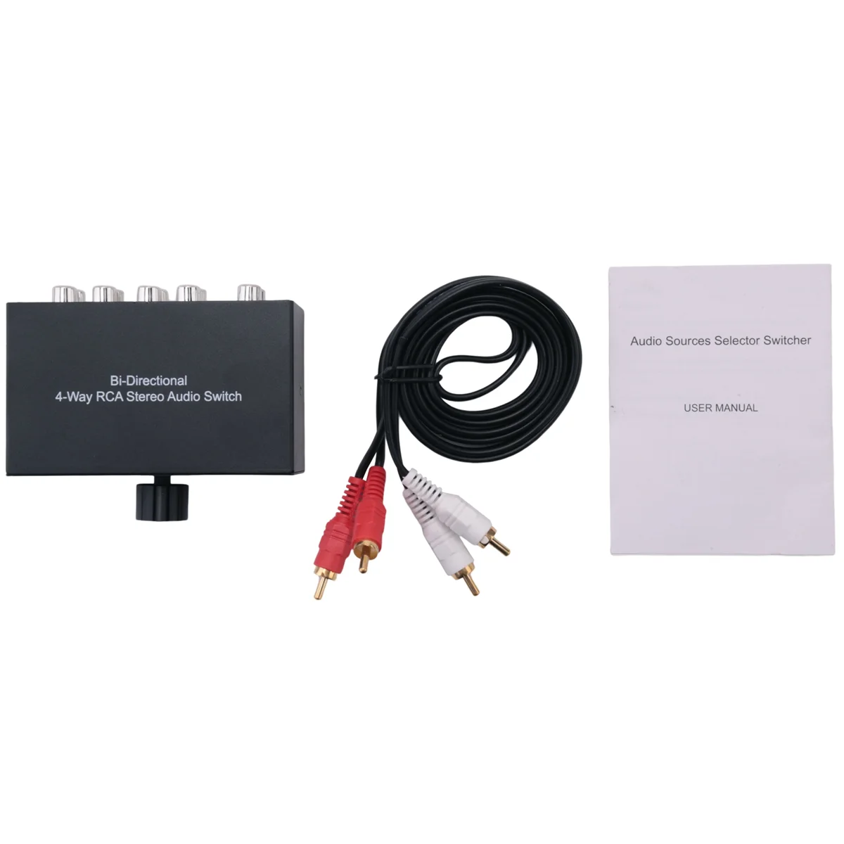 Switch Audio Stereo Rca Bidirezionale A 4 Vie 1 In 4 Out O 4 In 1 Out L/R Jack Sound Channel Rca Audio Switcher Selector