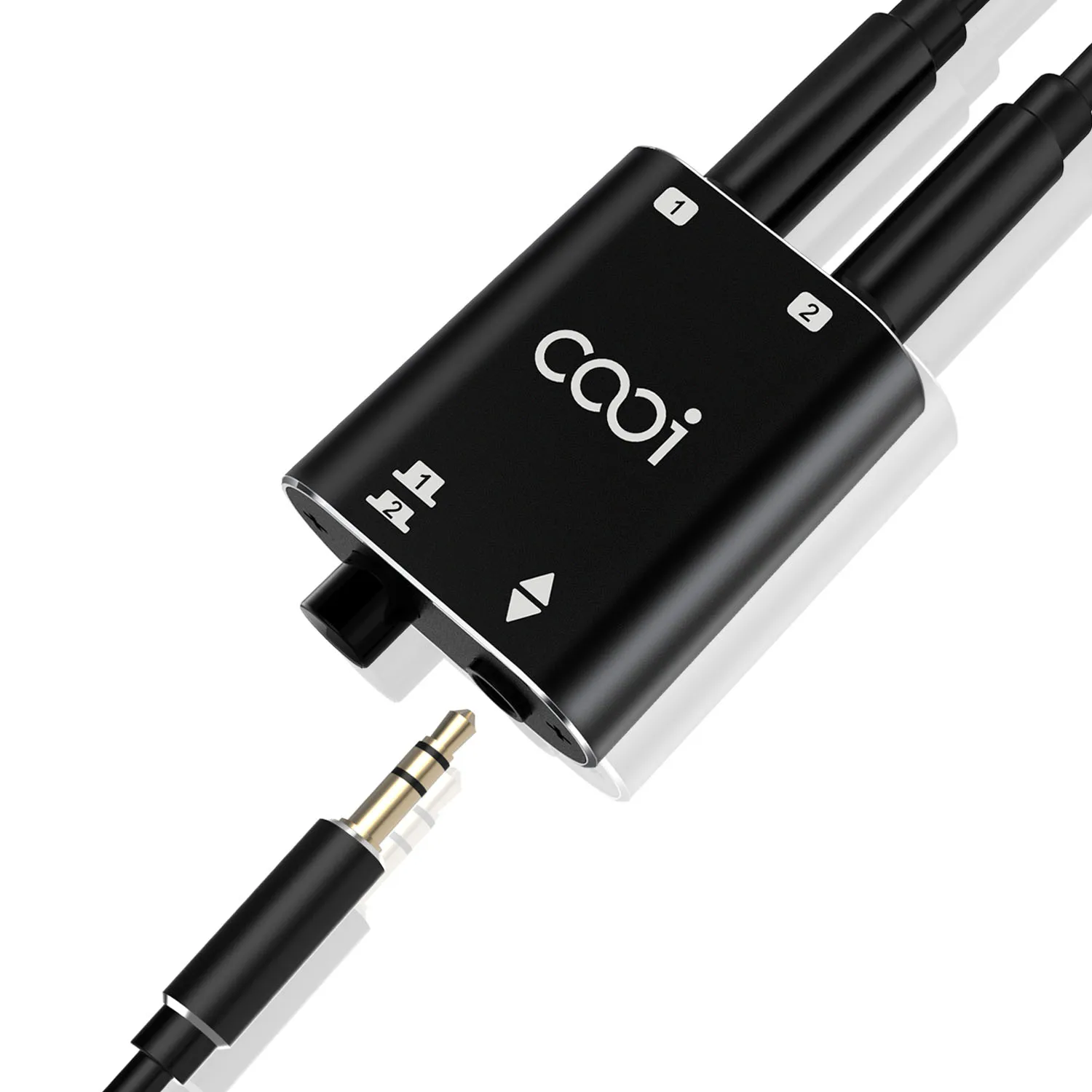 Cooidea Switcher Audio Stereo A 2 Vie Da 3.5Mm Switch Audio Bidirezionale Splitter Box 2 In 1 Out O 2 In 1 Out Con Cavo Audio