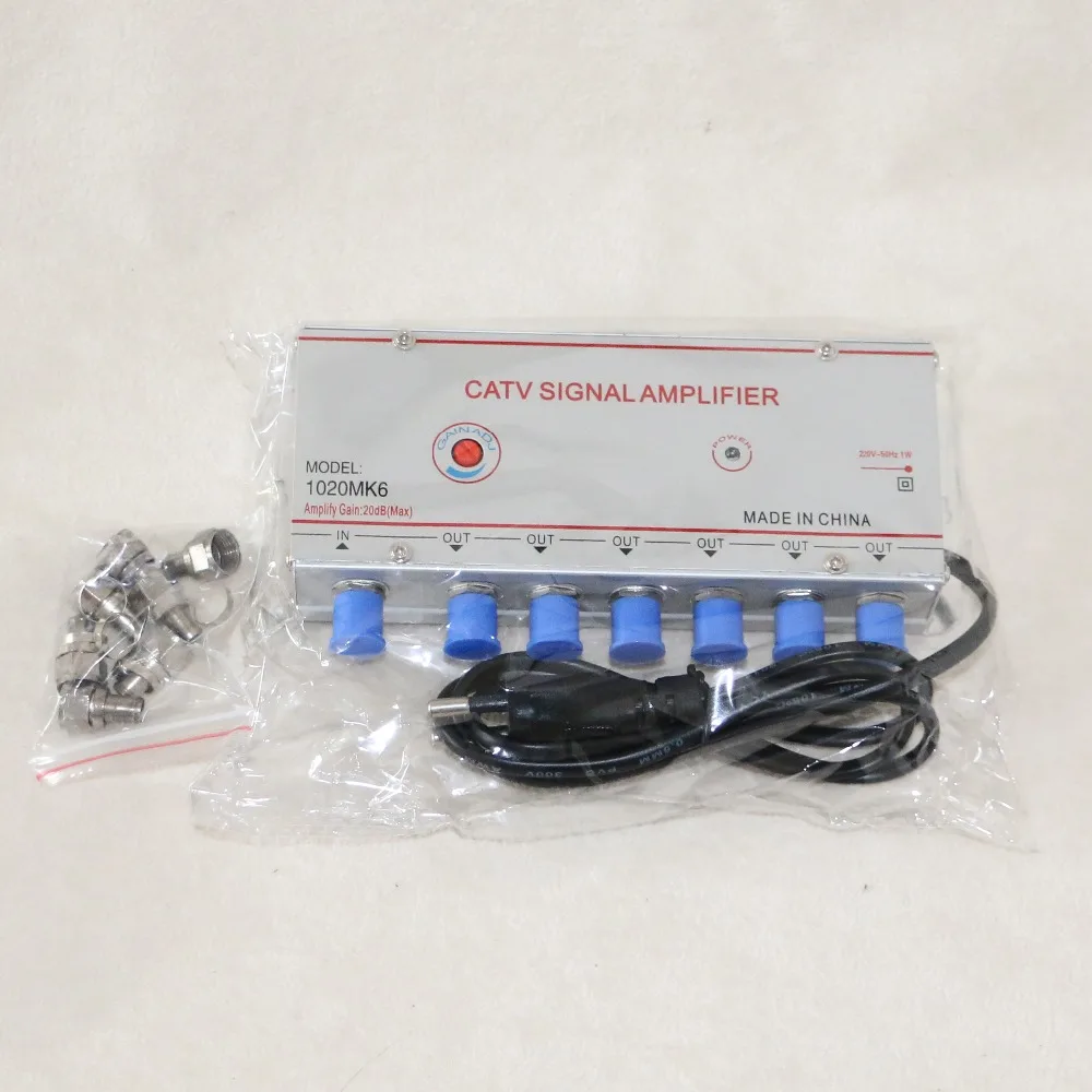 6 Way Out Catv Tv Amplificatore Di Segnale Video Amp Antenna Booster Di Segnale Splitter Ac 220V 50-60Hz Antenna Tv
