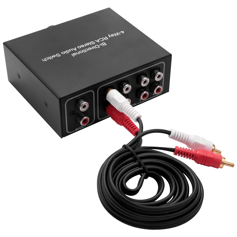 Switch Audio Stereo Rca Bidirezionale A 4 Vie 1 In 4 Out O 4 In 1 Out L/R Jack Sound Channel Rca Audio Switcher Selector