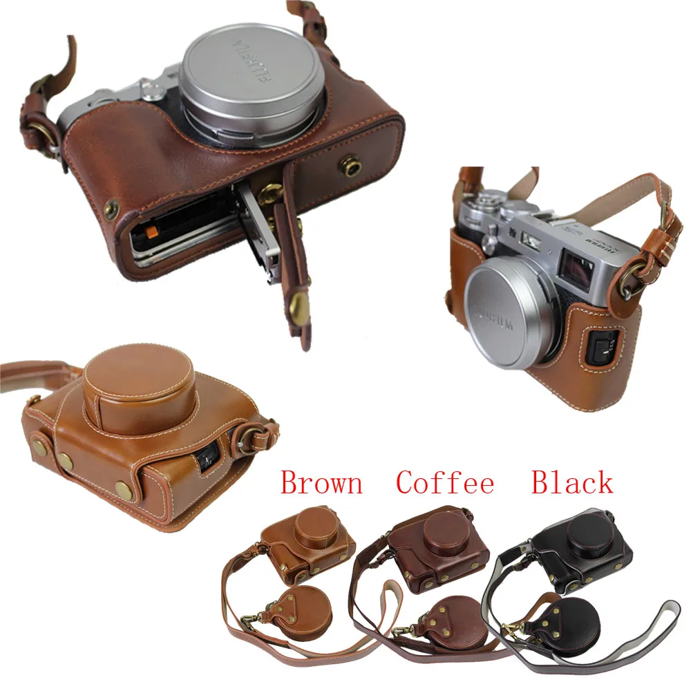 Custodia Protettiva In Pelle Pu X100V Di Lusso Per Fuji Xe4 X100V Fuji X100F Borsa Protettiva Con Cinturino Mini Batteria
