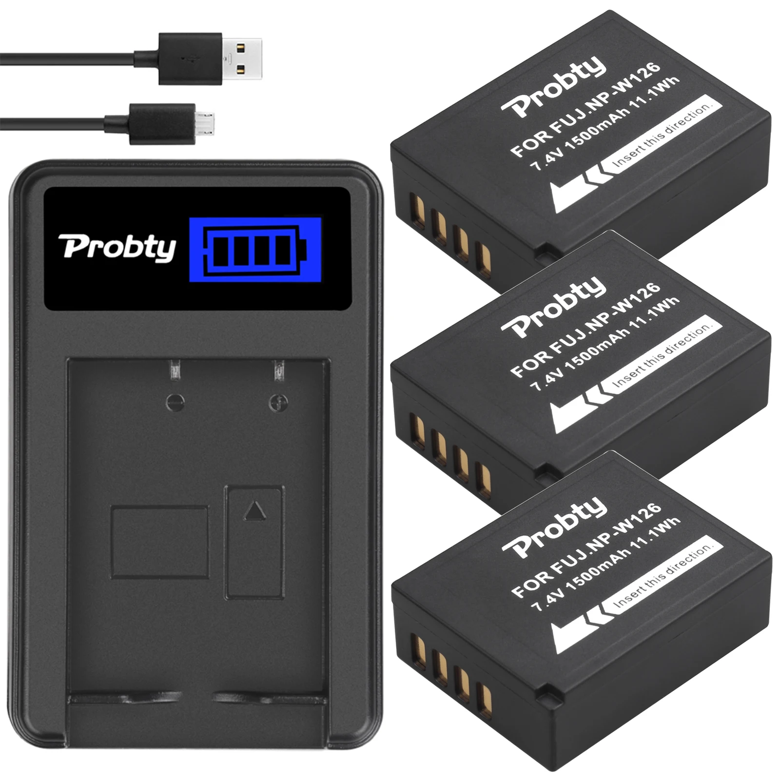 Np-W126 Batteria + Caricabatterie Per Fujifilm Hs50Exr X-T20 T10 X100F H1X-A5 X-A3 A1 E1 Finepix Hs50Exr Hs35Exr Hs33Exr Hs30Exr