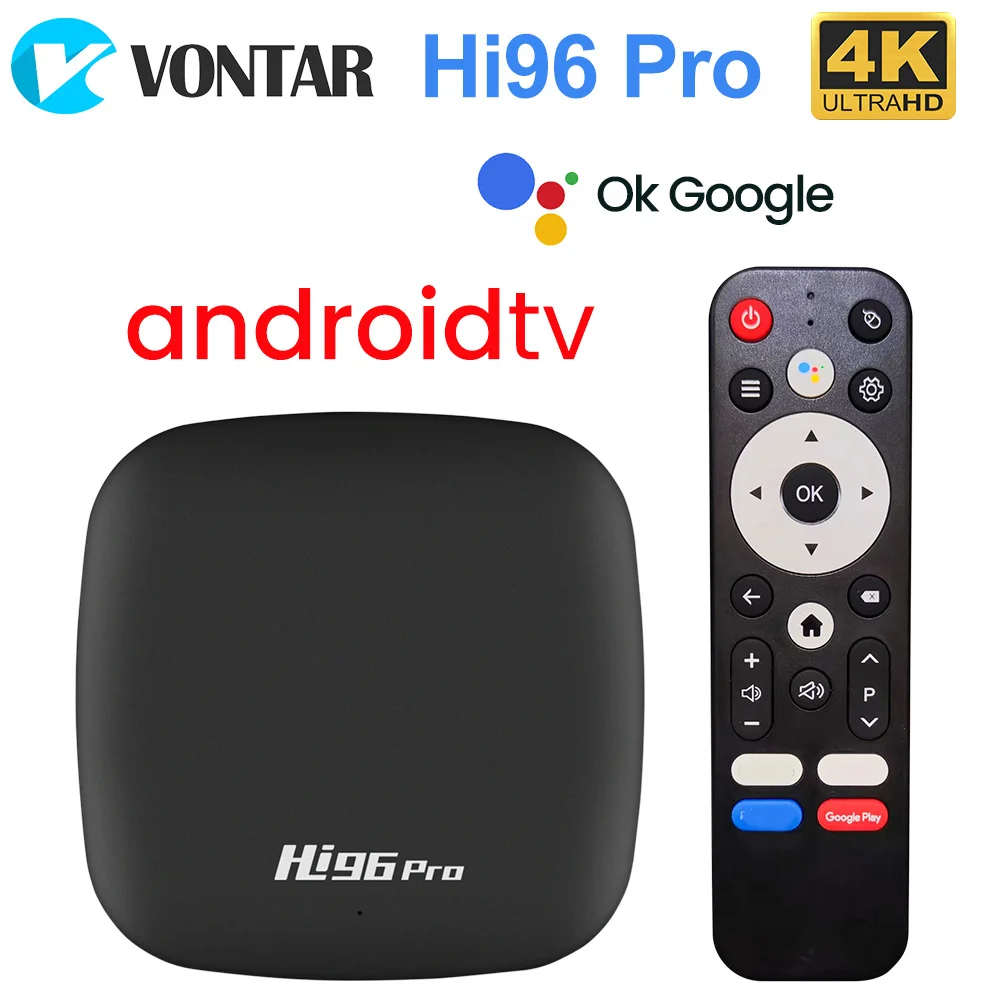Hi96 Pro 2Gb 8Gb Tv Box Android 11 Gk63 Con Atv Ui Quad Core Cortex A55 Supporto 4K Wifi Bt Build In Bt Voice Remote Set Top Box