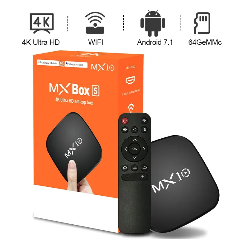 Transpeed Android 7.1 Tv Box 2.4G Wifi Allwinner Pk3228 8Gb Rom Youtube Media Player Mxq Pro 4K Set Top Smart Tv Box Eu Us Uk