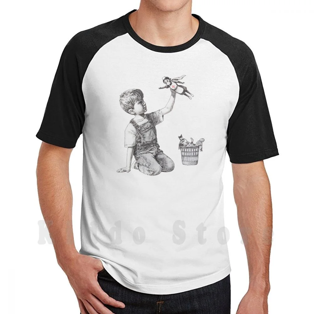 Game Changer-Banksy Graffiti T Shirt Stampa Per Uomo Cotone New Cool Tee Game Changer Banksy Street Art Graffiti Artist Stencil