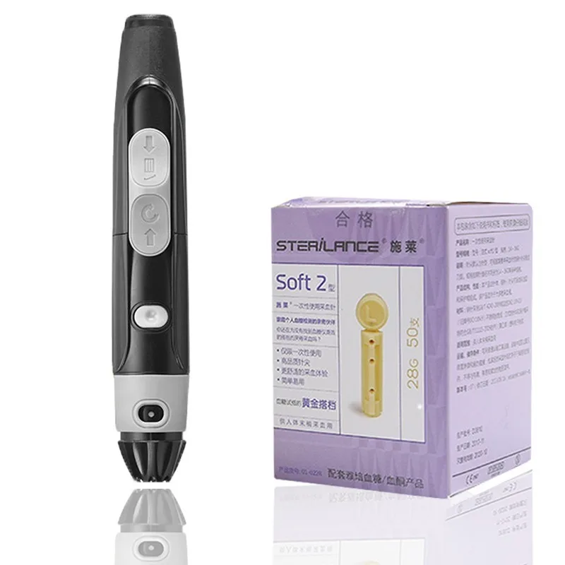 Abbott Freestyle Lancing Device Ii Abbott Freestyle Lancet Pen Black Con Lancette 28G 50