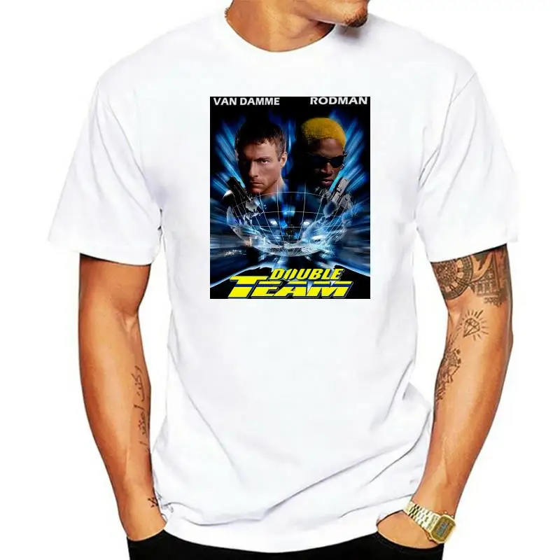 Reprint ~ Vtg Double Team Dennis Rodman Jean Jean Jean Van Dami T Shirt
