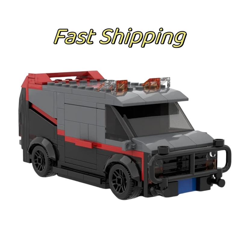 Nuova Auto Tecnica A-Team Van Swat Team Truck High-Tech Building Blocks Set City Police Station Car Christmas Car For Kids Gifts