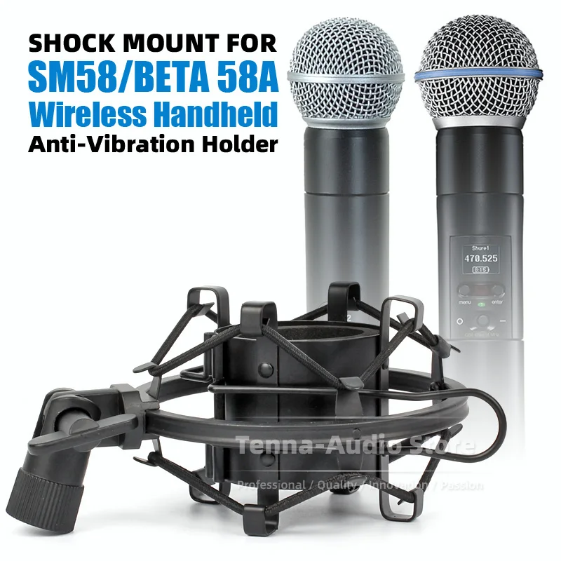 Per Shure Sm58 Beta 58A Slx 2 Blx Ulx Sm 58 Beta58A Microfono Wireless Spider Supporto Antiurto Supporto Antiurto Supporto Per Microfono Clip