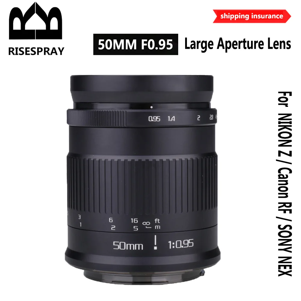 Risespray 50Mm F0.95 Lente Ad Ampia Apertura A Telaio Completo Per Sony Alpha 7C/7Siii/9Ii/7Rav/9/7Riii/7Rii/7R/7Iii/7Ii/7/7Sii/7S/1