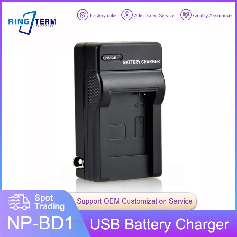 Caricabatteria Np-Bd1 Npfd1 Npbd1 Per Sony Cyber-Shot Dsc G3 T2 T70 T75 T77 T90 T200 T300 T500 T700 T900 Tx1 Telecamere