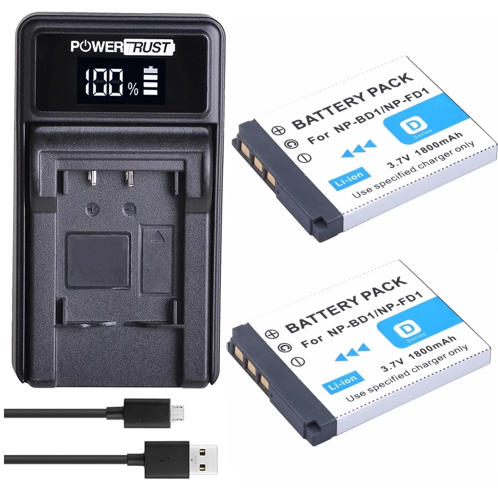 Np-Bd1 Np-Fd1 Batteria/Smart Caricabatterie Per Il Sony Bc-Csd Trn Trn-U Lavoro Con Sony Cyber-Shot Dsc-Dsc-G3 T2 T70 T200 T500 T700 T900 Tx1