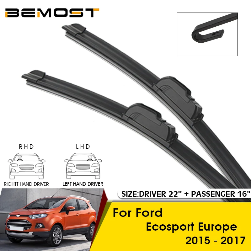 Spazzole Tergicristallo Per Ford Ecosport Europe 2015-2017 Parabrezza Parabrezza Lame Per Finestrini Anteriori 22 "+ 16" Accessori Per Auto