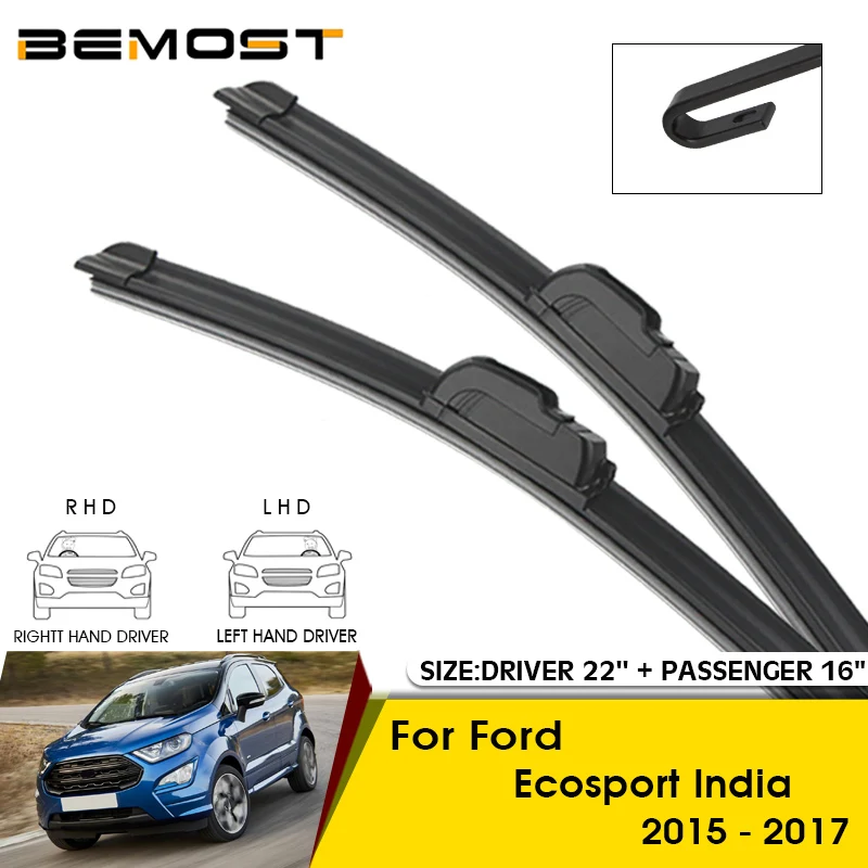 Spazzole Tergicristallo Per Ford Ecosport India 2015-2017 Parabrezza Parabrezza Lame Per Finestrini Anteriori 22 "+ 16" Accessori Per Auto