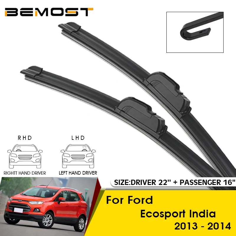 Spazzole Tergicristallo Per Ford Ecosport India 2013-2014 Parabrezza Parabrezza Lame Per Finestrini Anteriori 22 "+ 16" Accessori Per Auto