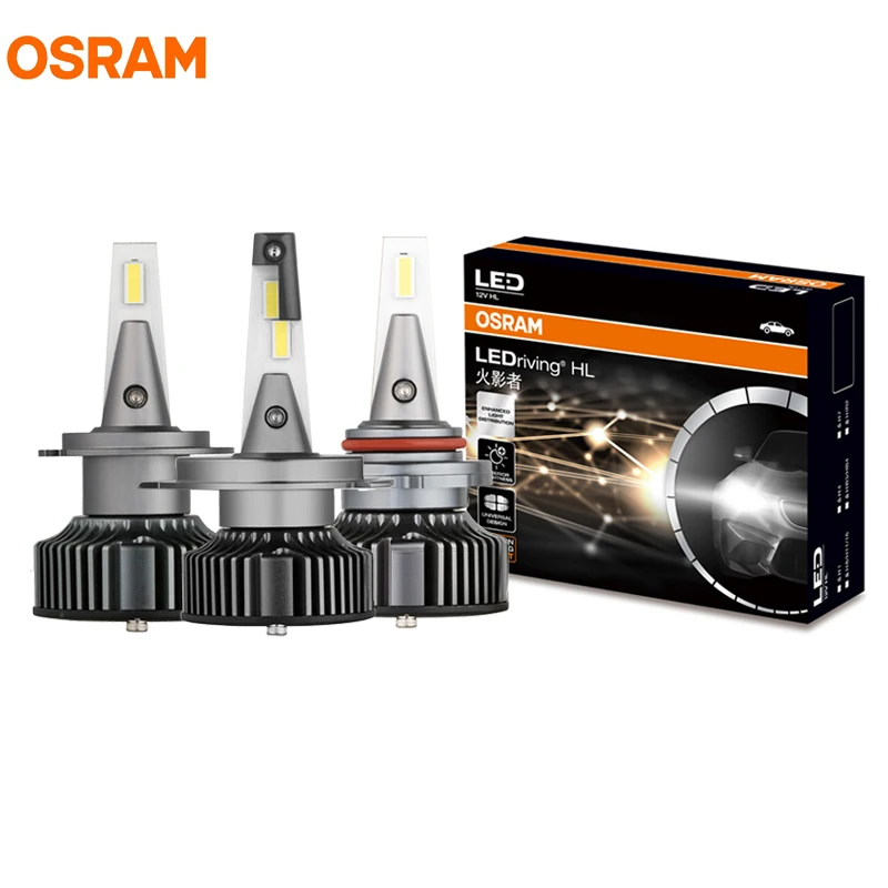 Osram Led H1 H4 H7 H8 H11 H16 9012 9003 9005 9006 Hb2 Hb3 Hb4 H1R2 Hyz Ledriving 6000K Led Bianco Faro Per Auto 140% Luminoso, 2X