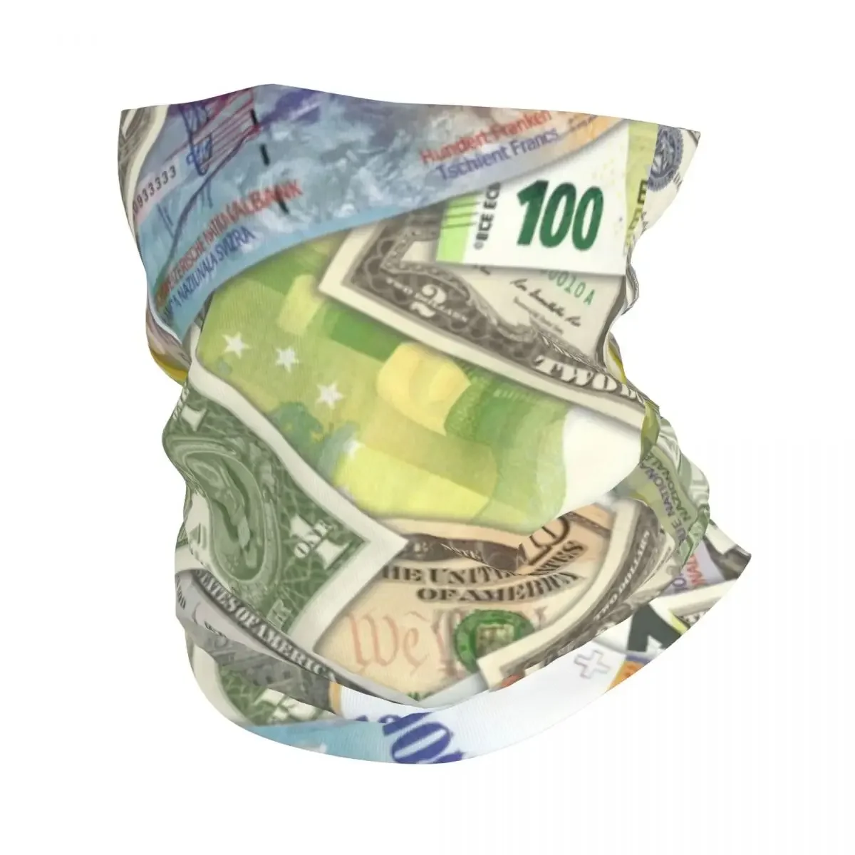 Paper Money Of The World Bandana Neck Cover Sciarpa Avvolgente Stampata Sciarpa Da Ciclismo Multifunzione Ciclismo Per Uomo Donna Adulto Lavabile