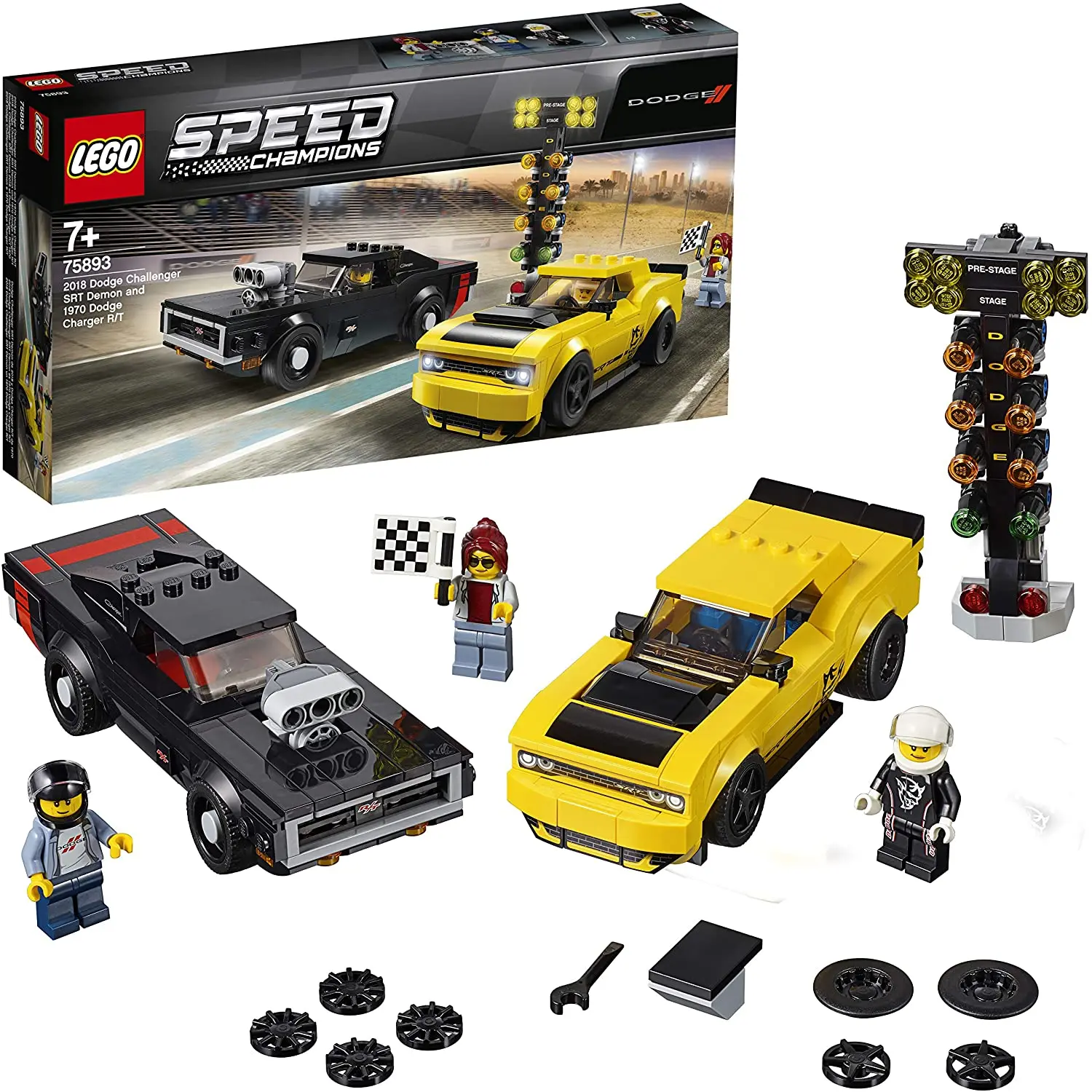 Lego Speed Champions 75893 Dodge Challenger Srt Demon De 2018 Y Dodge Charger R/T De 1970. Lego Cars. Giocattoli Da Costruzione