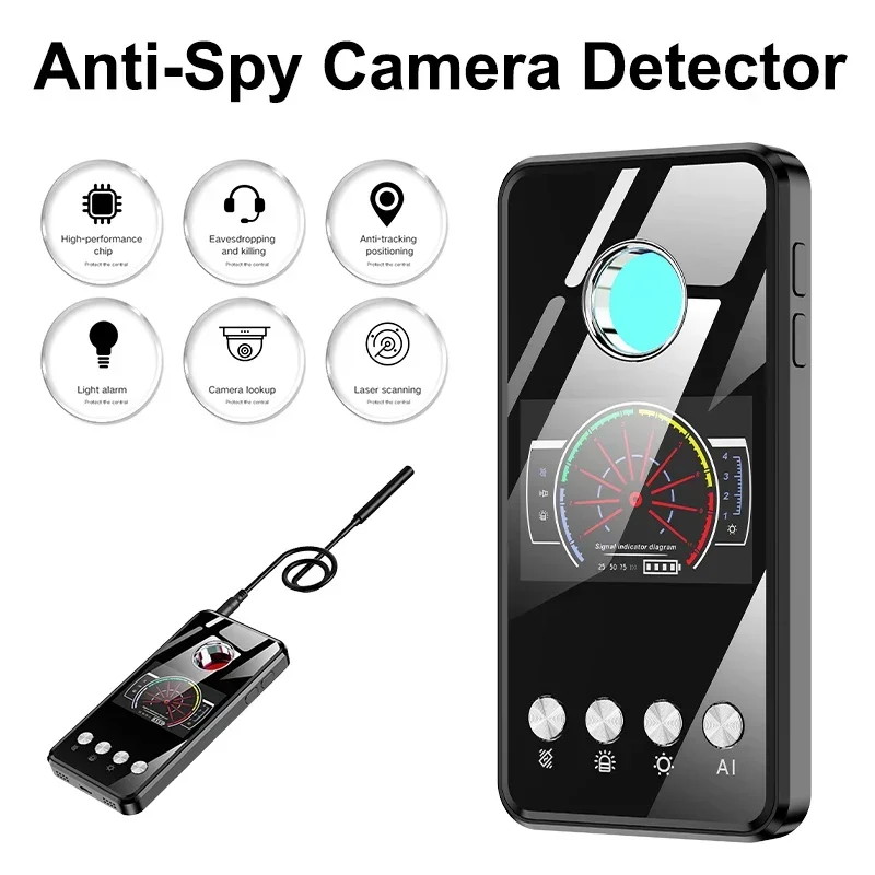 Mini Anti Spy Rilevatore Di Telecamere Nascoste Wifi Segnale Wireless A Infrarossi Micro Phinhole Cam Scanner Gps Tracker Radio Finder Led Alarm