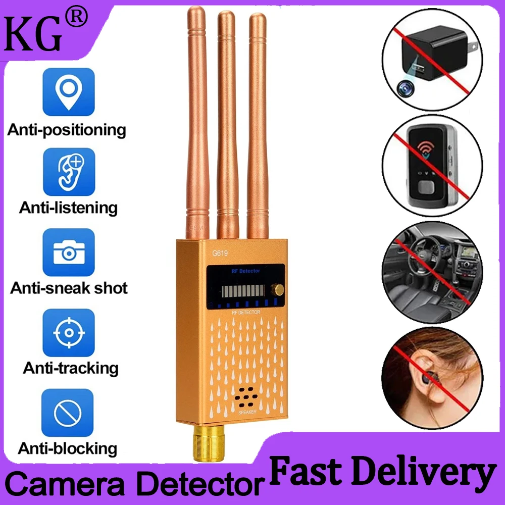 Rilevatore Di Segnale Rf Wireless Multifunzione Bug Gsm Lens Rf Gps Tracker Rileva Finder Radio Scanner Anti Candid Camera Spy Gear