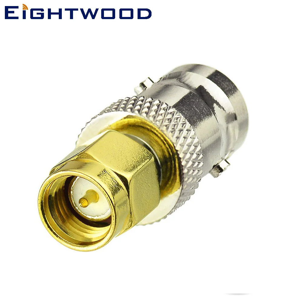 Eightwood Auto Adattatore Radio Walkie Talkie Antenna Bnc Femmina A Sma Connettore Maschio Per Icom Ic-T90A Kenwood Th-D7 Yaesu Vx-5R