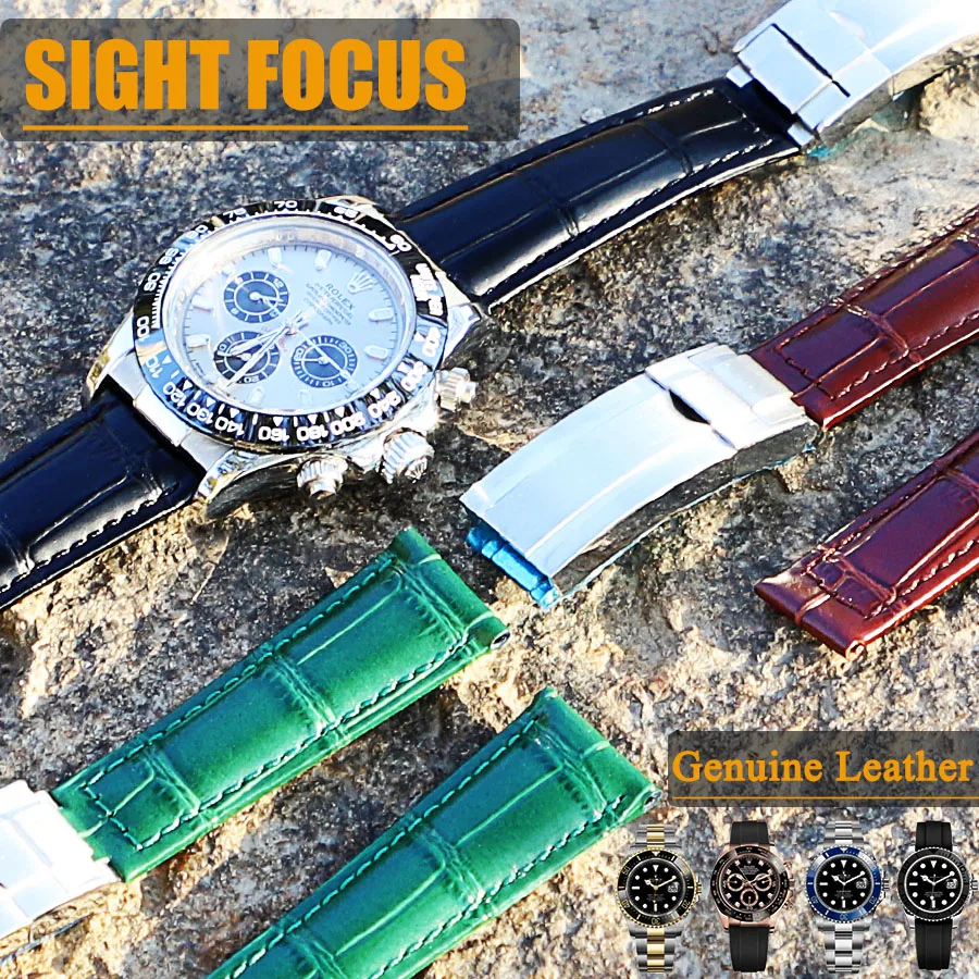 Cinturino Per Cinturino In Vitello Da 20Mm Per Rolex Datejust Day Date Oyster Perpetual Gmt Ii 2 Cinturino Per Cinturino In Vera Pelle Di Vacchetta