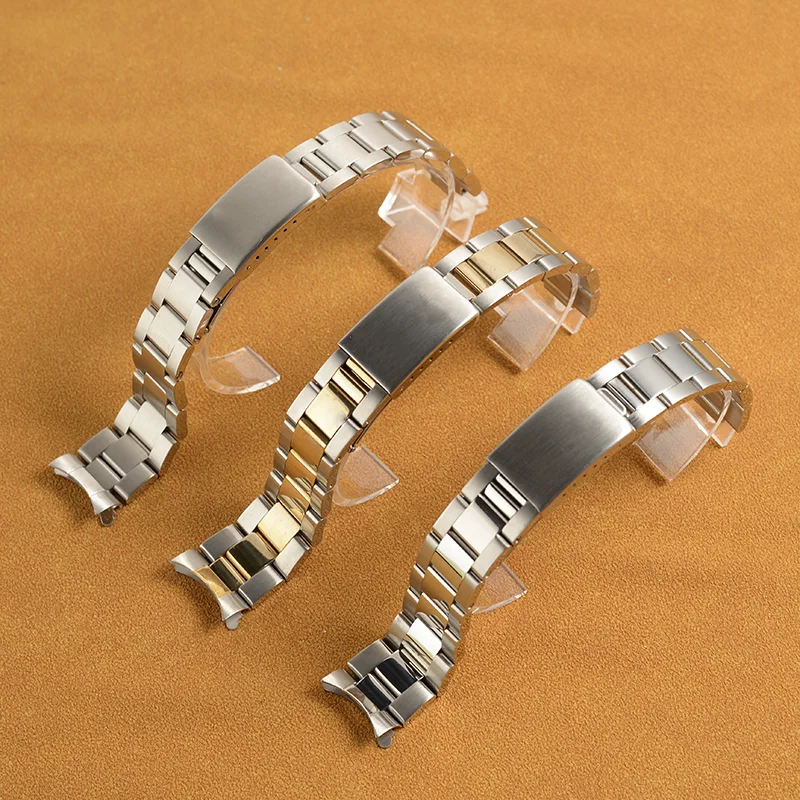 13Mm 17Mm 19Mm 20Mm Bracciale In Acciaio Inossidabile Argento Per Rolex Oyster Datejust Precision Day-Date