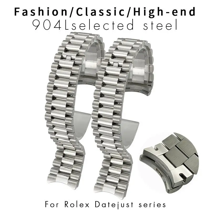 Pcavo Cinturino In Acciaio Inossidabile Massiccio 904L Di Alta Qualità 21Mm Per Cinturino Rolex 41Mm Oyster Perpetual Datejust Orologio In Metallo Arg