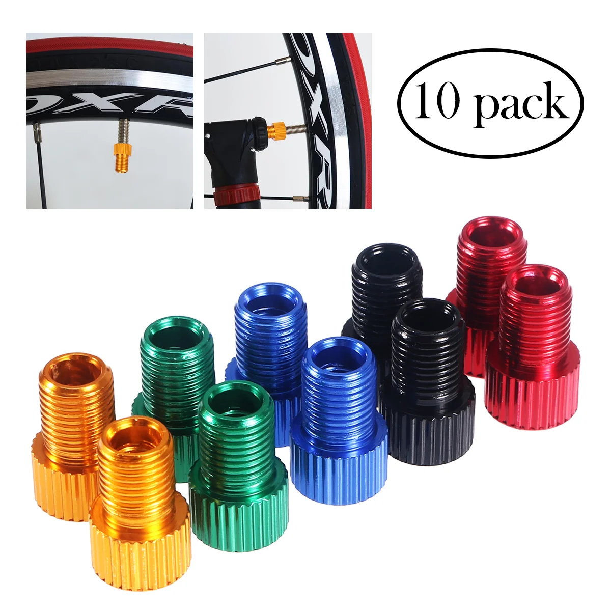 Tappi Adattatore Presta Per Pneumatici Tappo Schrader Air Car Bike Pump Stelo Del Compressore In Lega Di Alluminio Coperture Antipolvere Adattatore Go